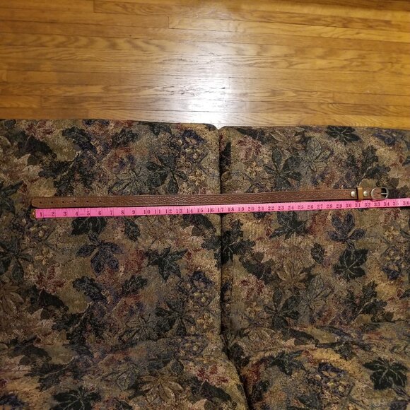 Quality, English leather, thick, handmade, artisan belt, S, M, tooled leather - Picture 3 of 4